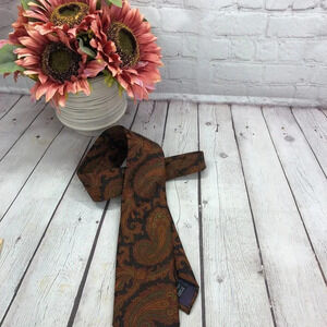 John Comfort London paisley silk neck tie preppy office business